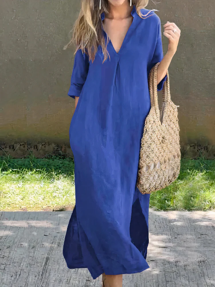Lockeres bequemes Sommerkleid für Damen | Midi - Image 4