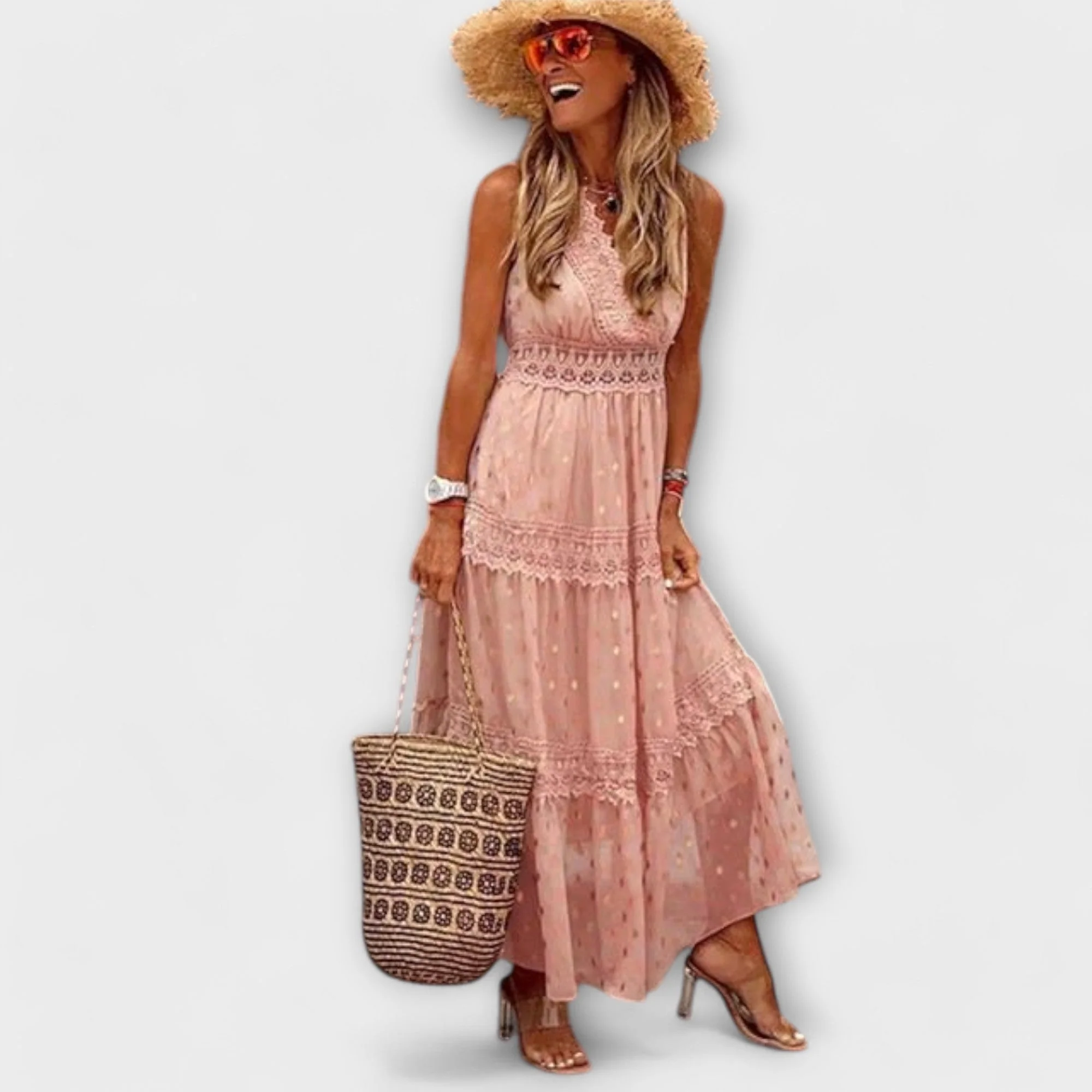 Lola - Bohemian Lace Maxi Dress - Image 2