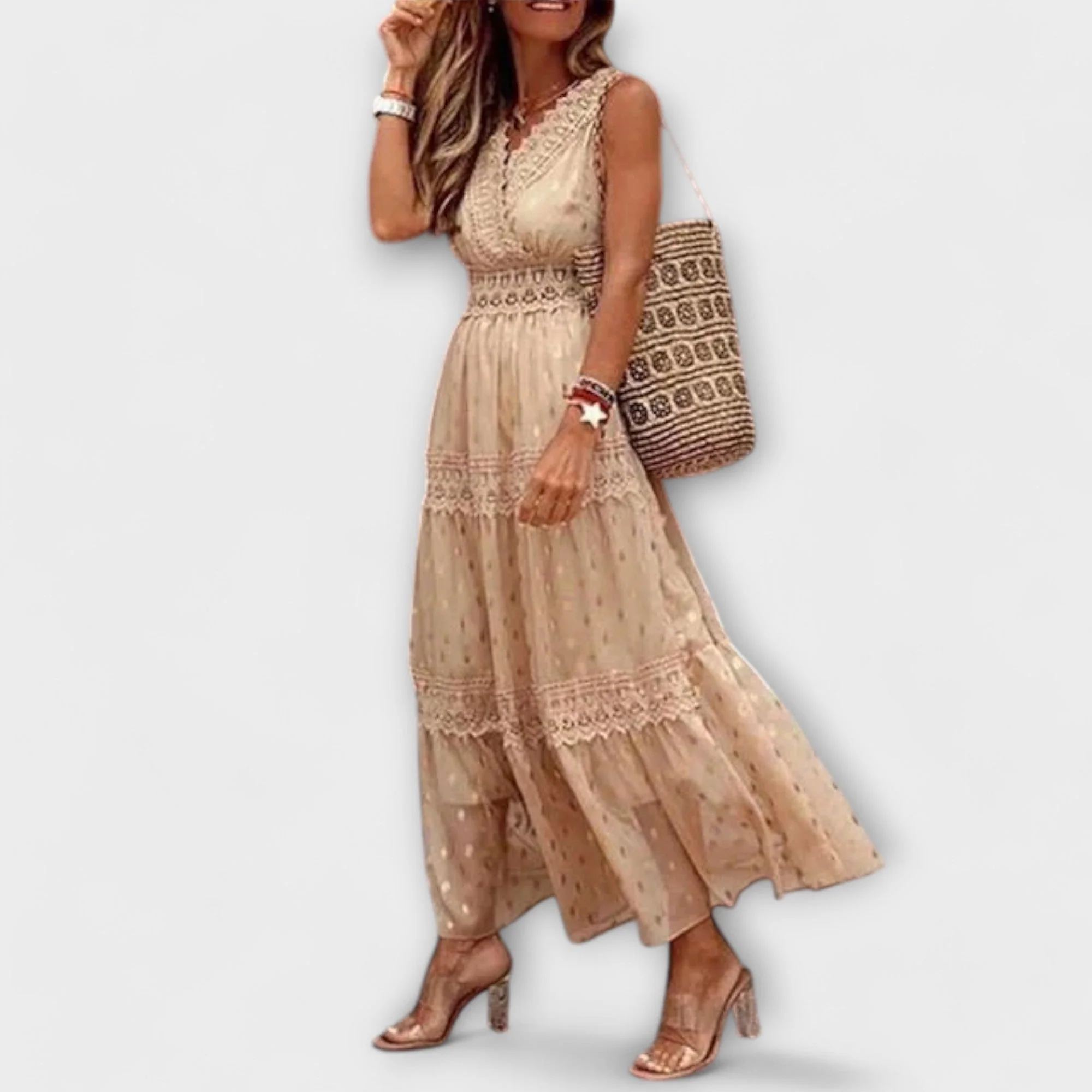 Lola - Bohemian Lace Maxi Dress - Image 3
