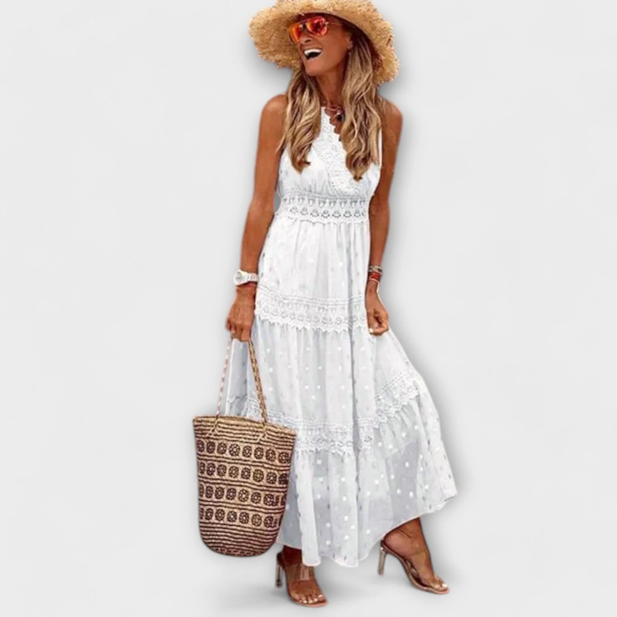 Lola - Bohemian Lace Maxi Dress - Image 5