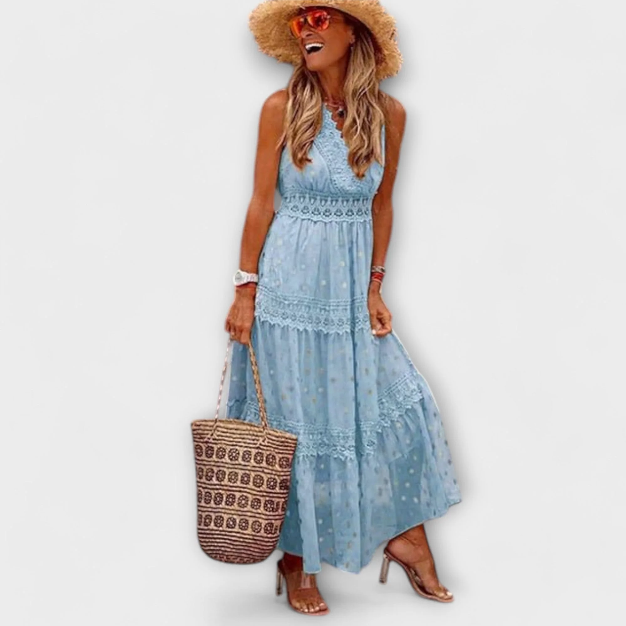 Lola - Bohemian Lace Maxi Dress - Image 6