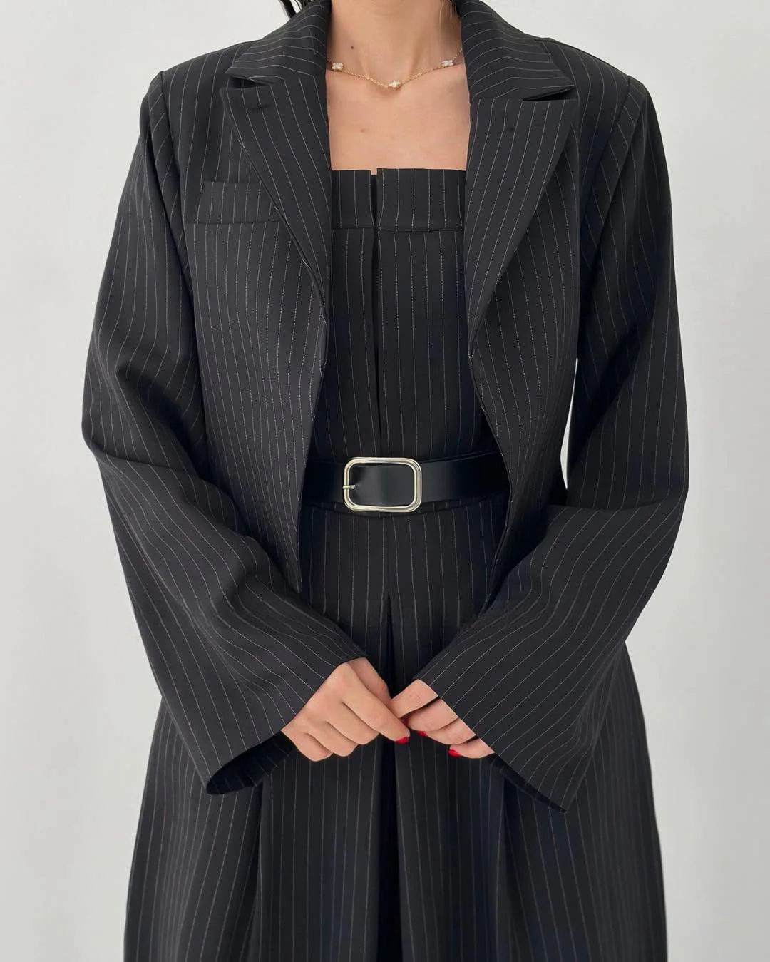 Lorayae - Soft-Touch Set aus weit geschnittenem Jumpsuit und Jacke - Image 17