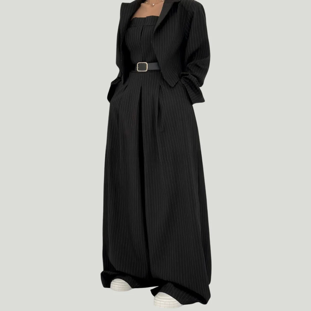 Lorayae - Soft-Touch Set aus weit geschnittenem Jumpsuit und Jacke - Image 29