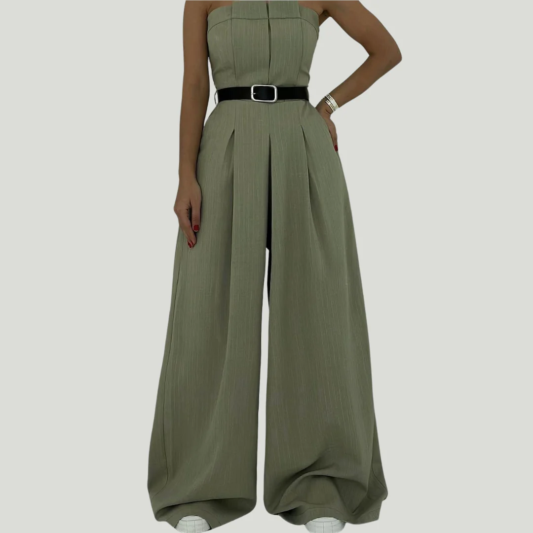 Lorayae - Soft-Touch Set aus weit geschnittenem Jumpsuit und Jacke - Image 6