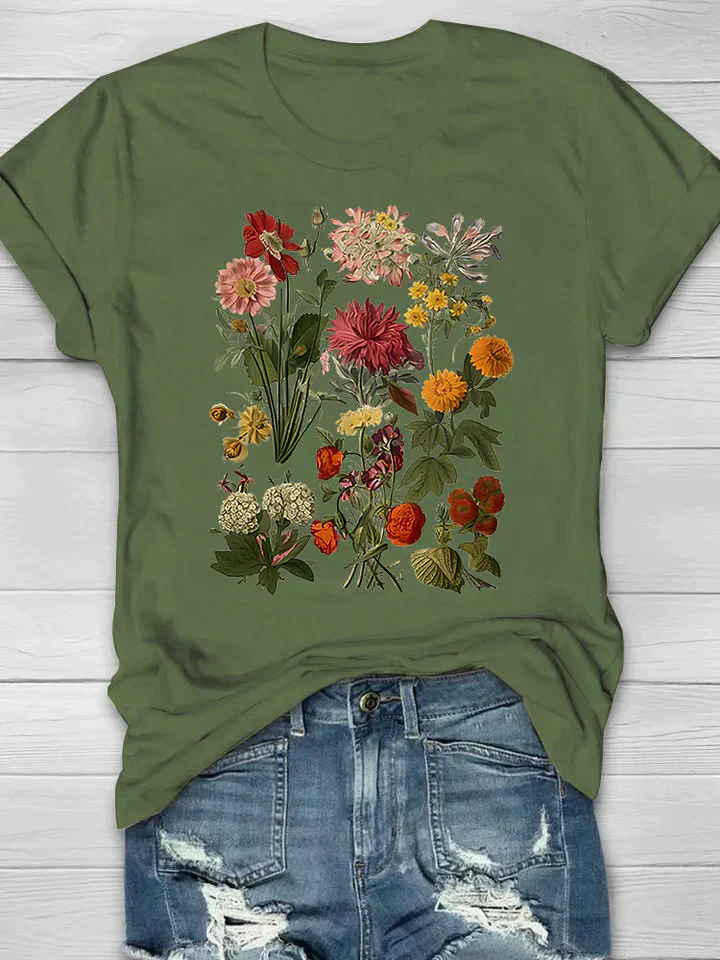 Lorelei - Vintage Blumen Print Damen-T-Shirt - Image 2