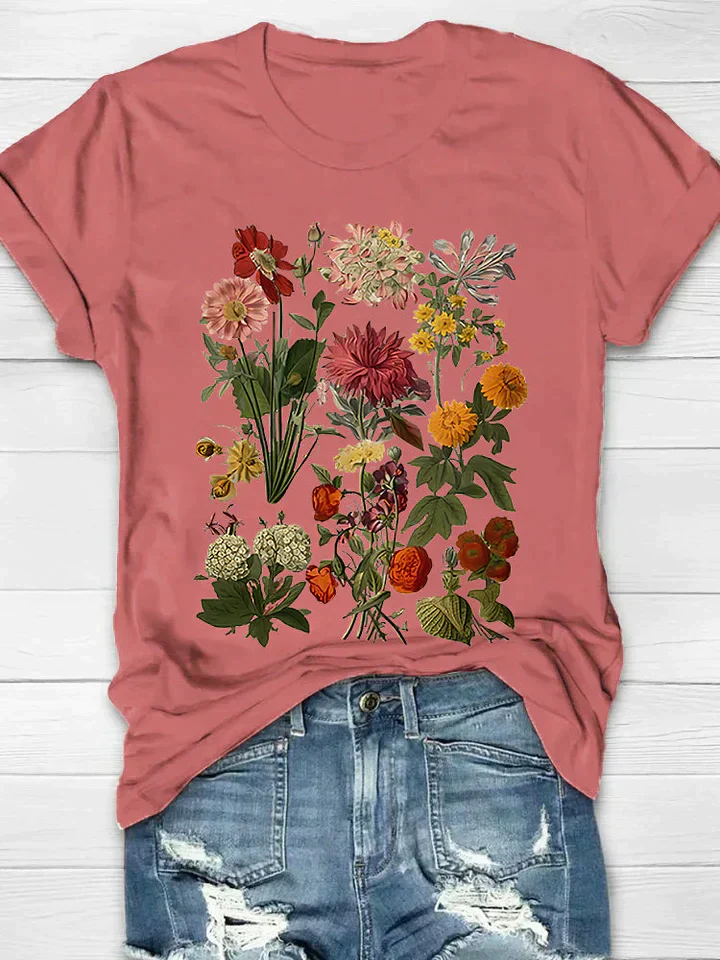 Lorelei - Vintage Blumen Print Damen-T-Shirt - Image 3