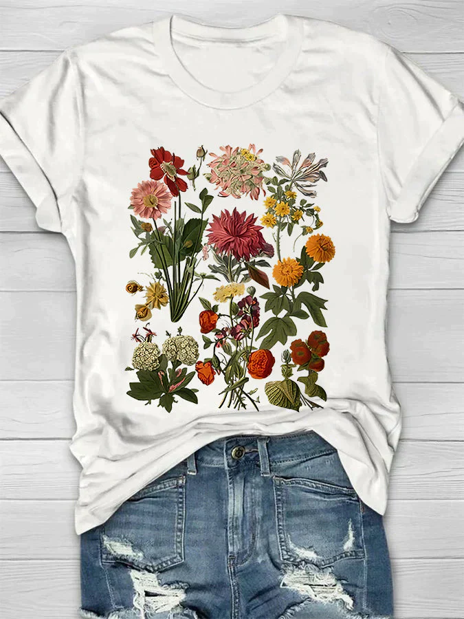 Lorelei - Vintage Blumen Print Damen-T-Shirt - Image 5