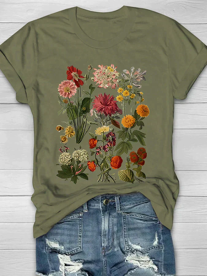 Lorelei - Vintage Blumen Print Damen-T-Shirt - Image 6