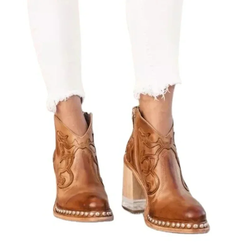 Lorena- Palmer Norwich Bestickte Lederstiefel - Image 20