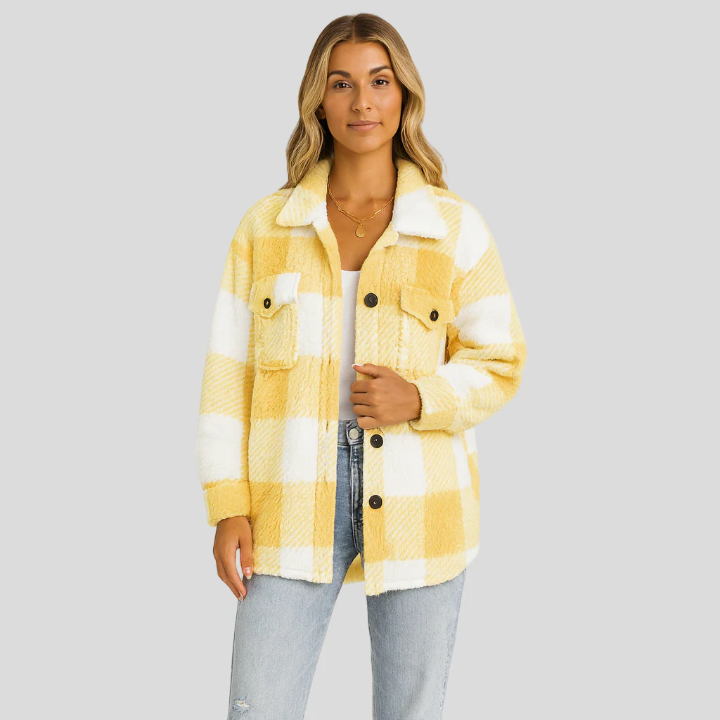 Lorren | Gemusterte Jacke mit Knopfleiste für Herbst & Winter - Image 4