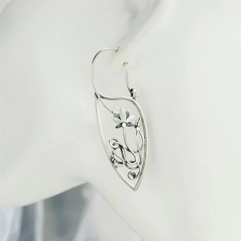 Lotusblüten-Ohrringe aus Sterlingsilber - Image 3