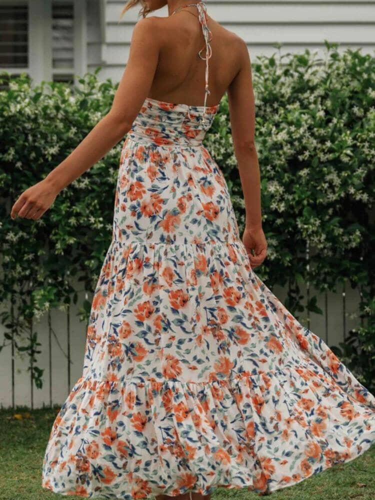 Louise -  Maxi-Sommerkleid mit Neckholder und Blumenmuster - Image 2