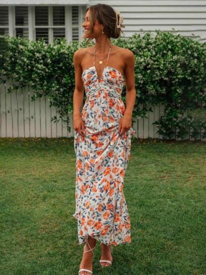 Louise -  Maxi-Sommerkleid mit Neckholder und Blumenmuster - Image 3