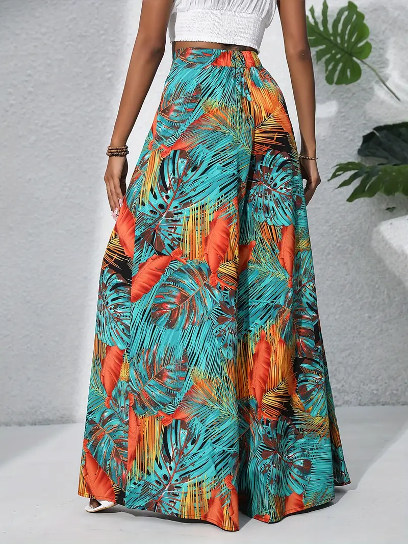 Louvelle – Stilvolle Hose mit weitem Bein und tropischem Print - Image 10