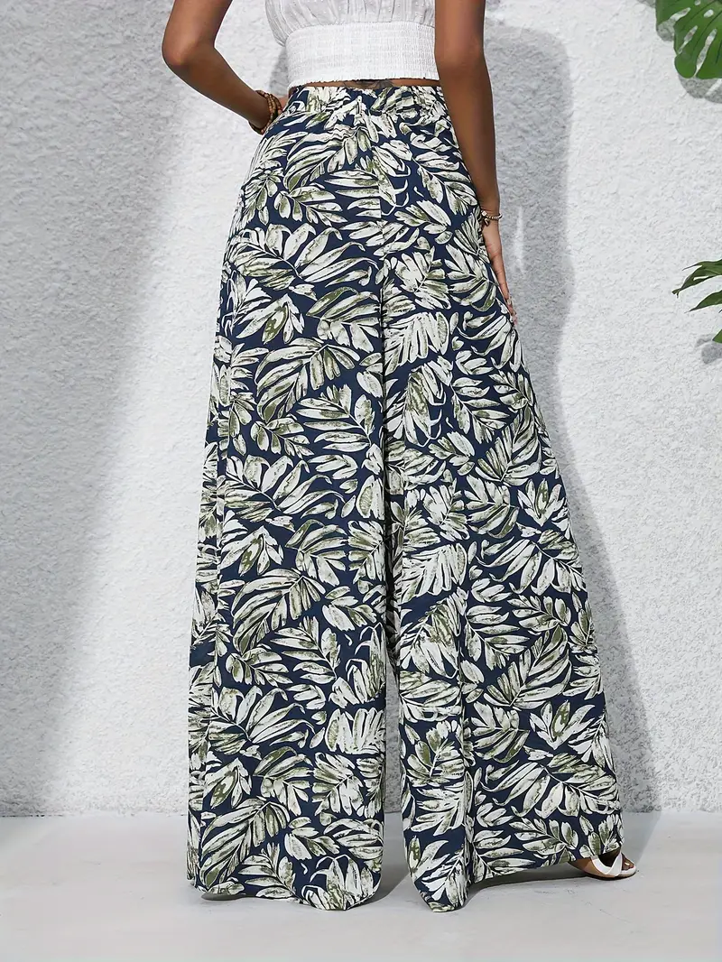 Louvelle – Stilvolle Hose mit weitem Bein und tropischem Print - Image 12