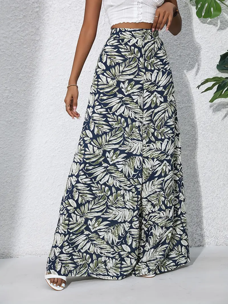 Louvelle – Stilvolle Hose mit weitem Bein und tropischem Print - Image 13