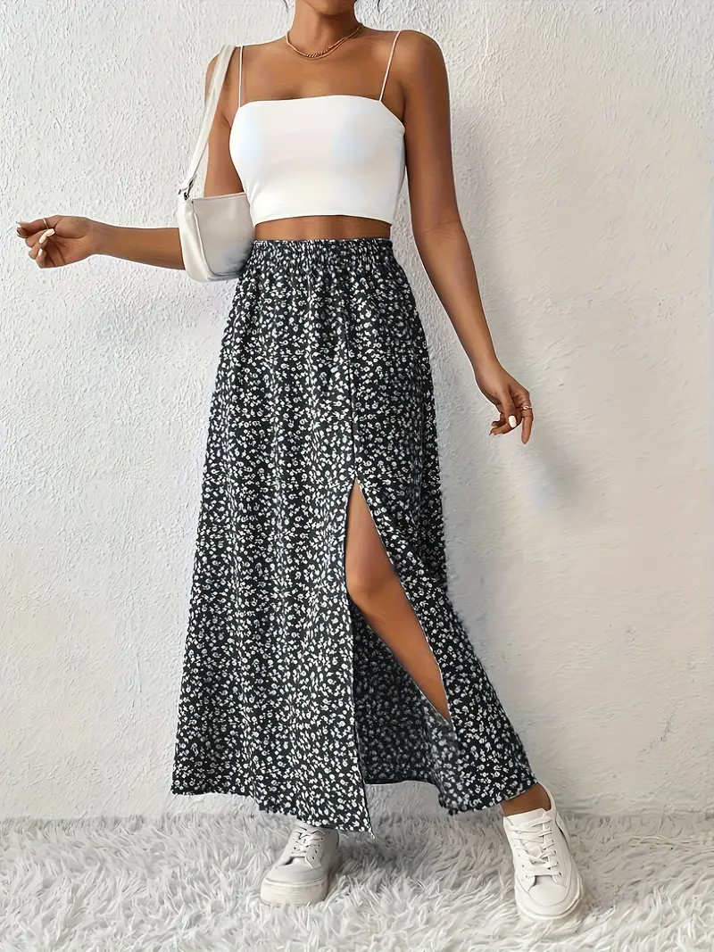 Louvina – Maxirock mit Blumenschlitz - Image 19
