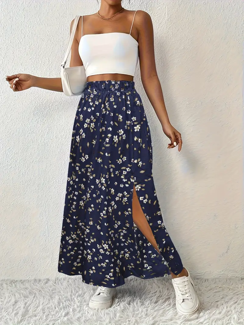 Louvina – Maxirock mit Blumenschlitz - Image 21