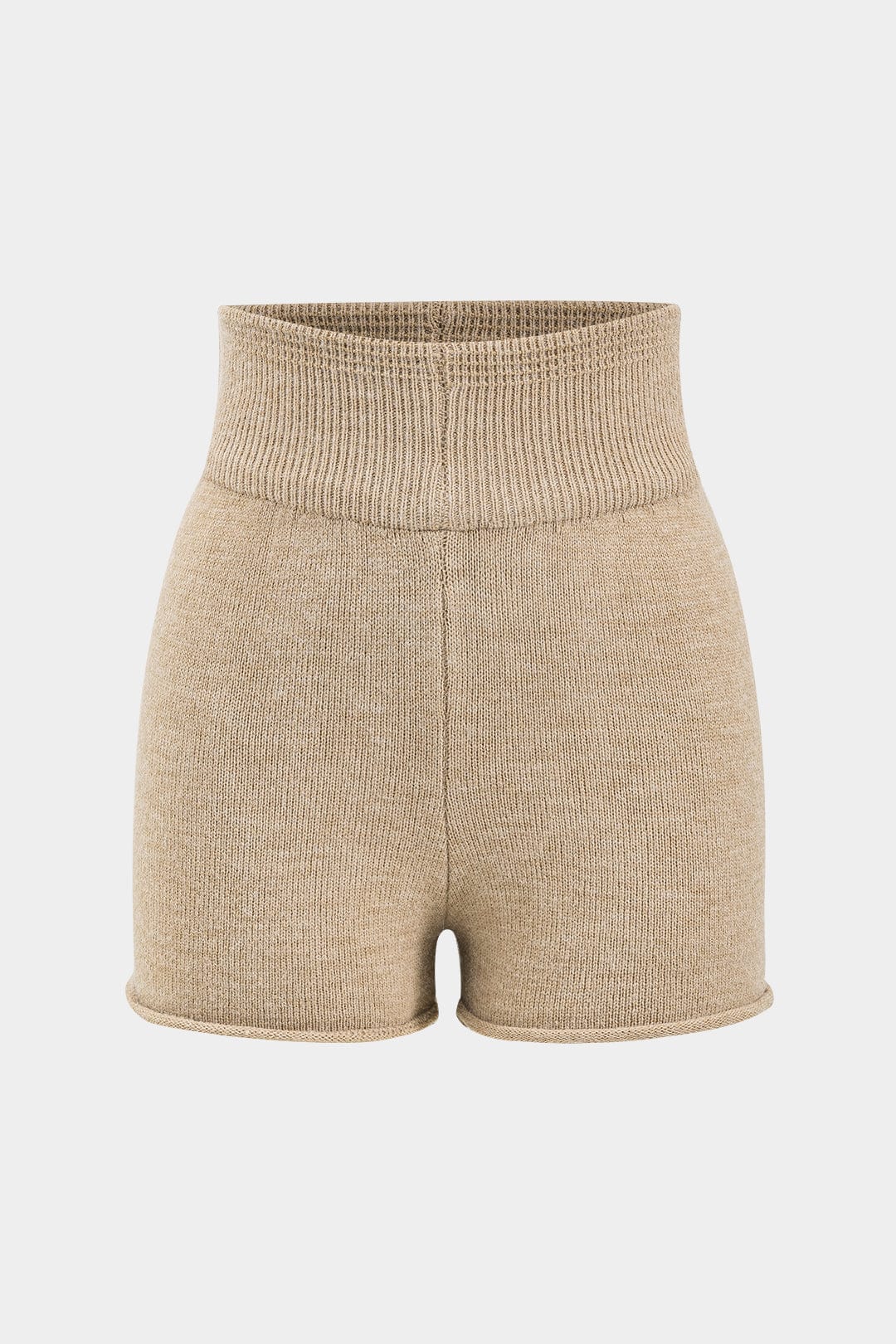 Luana | Stylishes Strick-Zweiteiler-Set mit One-Shoulder-Pullover & High-Waist-Shorts - Image 3
