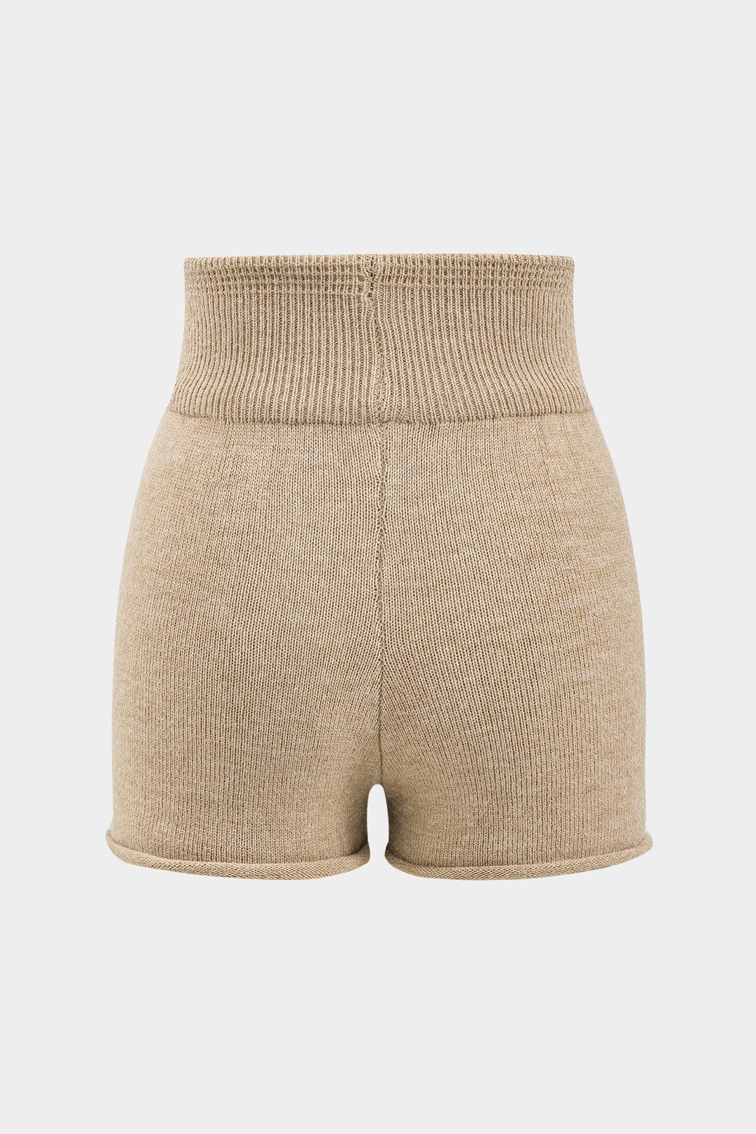 Luana | Stylishes Strick-Zweiteiler-Set mit One-Shoulder-Pullover & High-Waist-Shorts - Image 4