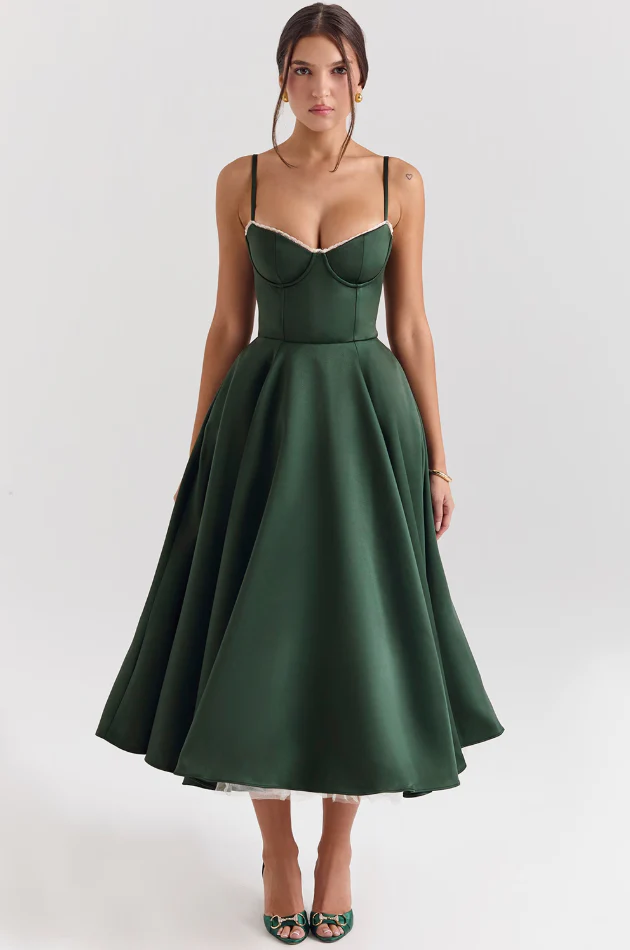 Luce - Satin-Tüll-Midikleid - Image 13