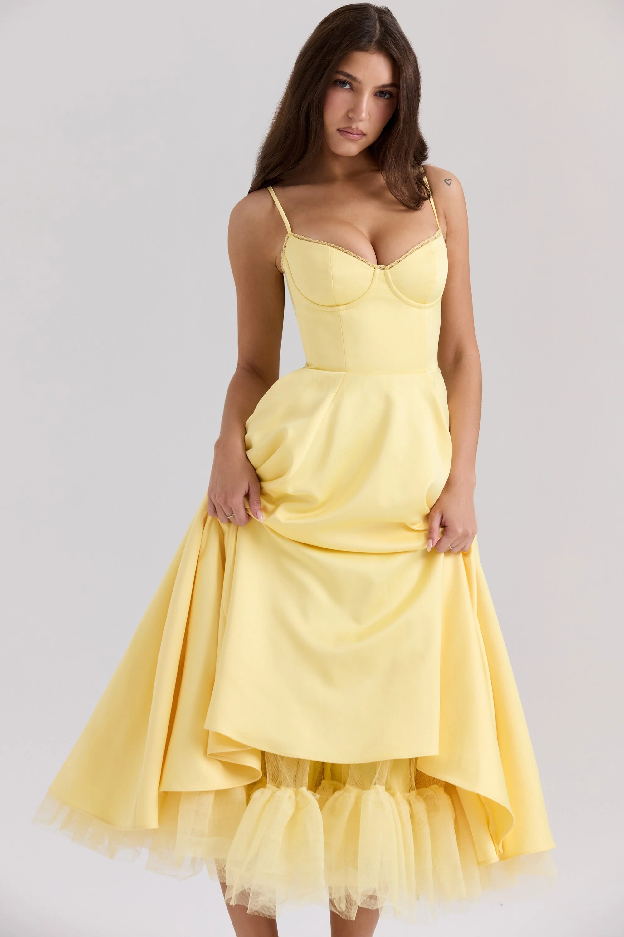Luce - Satin-Tüll-Midikleid - Image 14