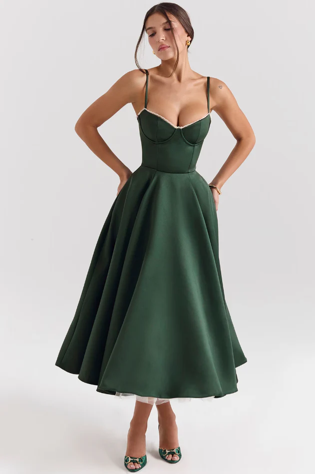 Luce - Satin-Tüll-Midikleid - Image 20
