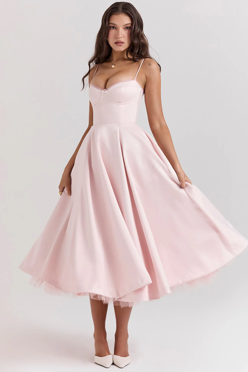 Luce - Satin-Tüll-Midikleid - Image 5