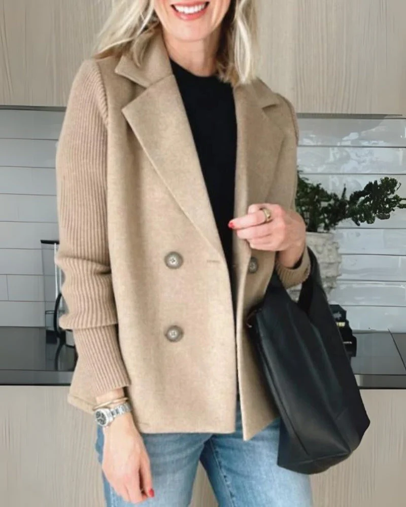 Lucía – Elegante Damen Knit Blazer-Weste mit klassischem Revers - Image 2