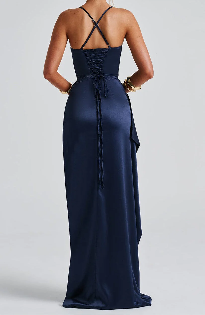 Lucía – Elegantes Damen Abendkleid mit Spaghettiträgern - Image 3