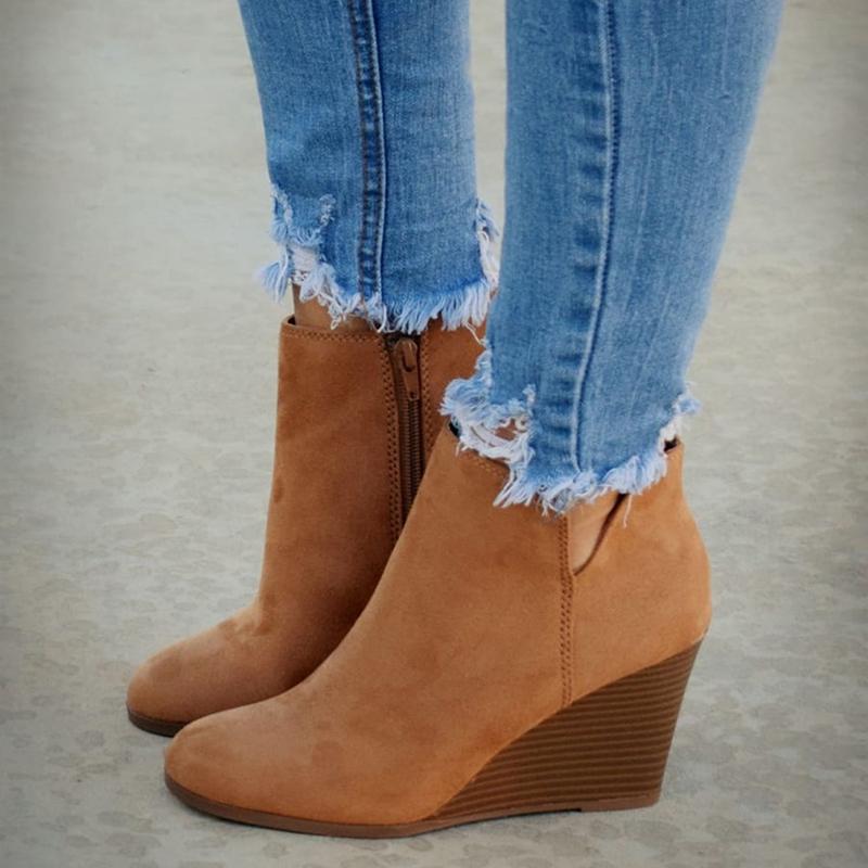 Lucía – Modische Damen Keilabsatz Stiefeletten - Image 3