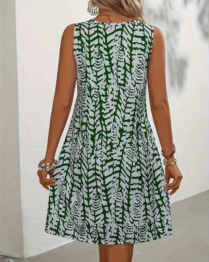 Luftiges ärmelloses Sommerkleid für Damen | Mini - Image 3