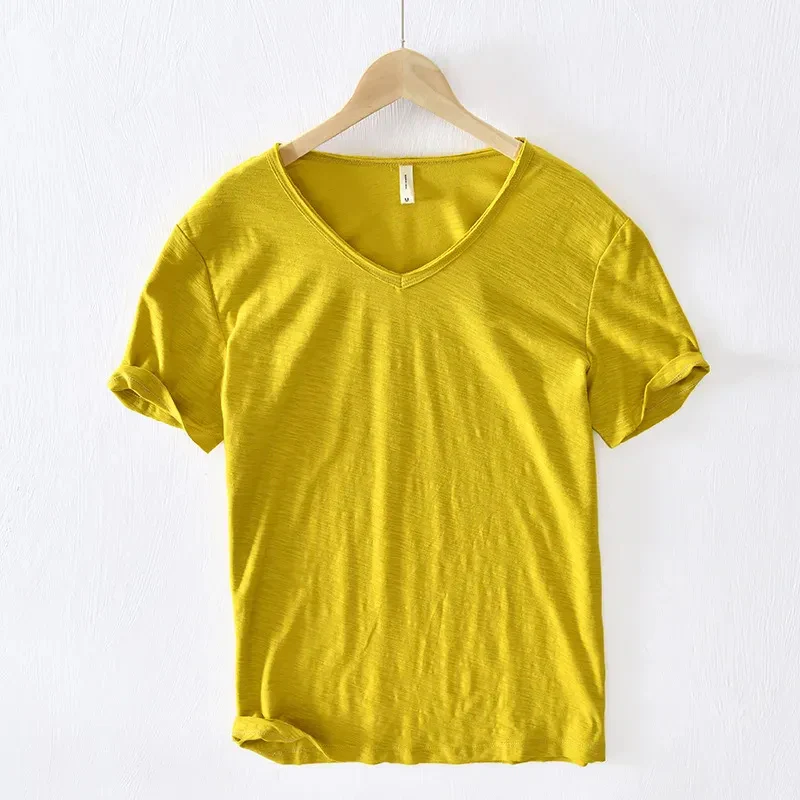 Luftiges Herren-T-Shirt mit V-Ausschnitt | Kurzarm - Image 6