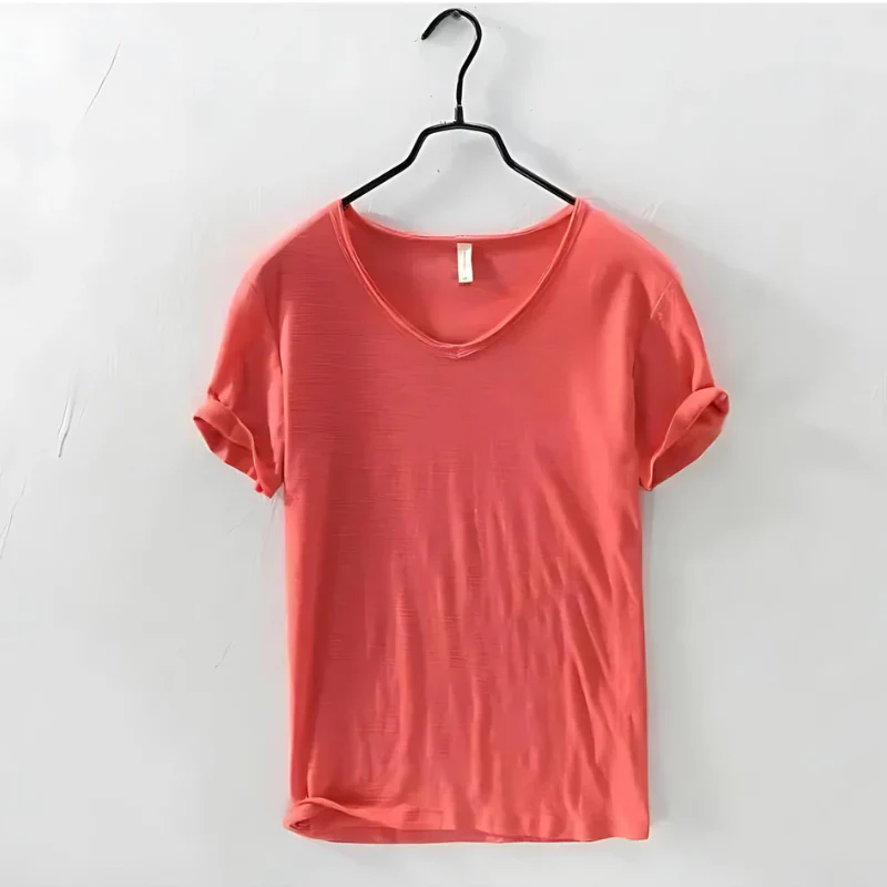 Luftiges Herren-T-Shirt mit V-Ausschnitt | Kurzarm - Image 8