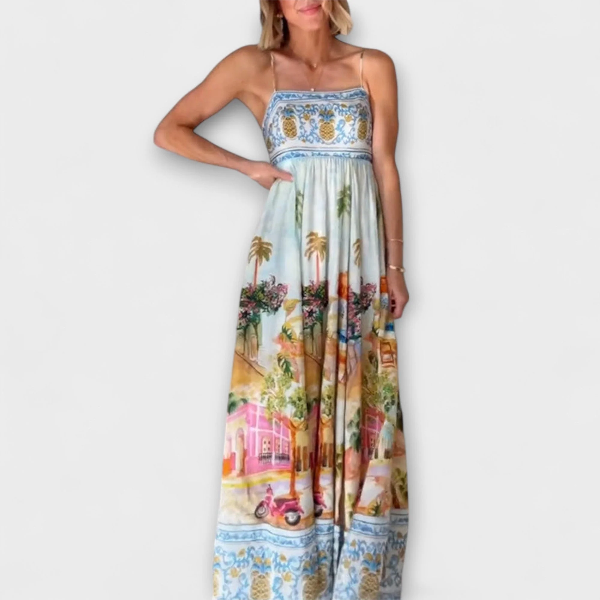 Luira – Locker fallendes Maxikleid mit Multicolor-Muster - Image 5