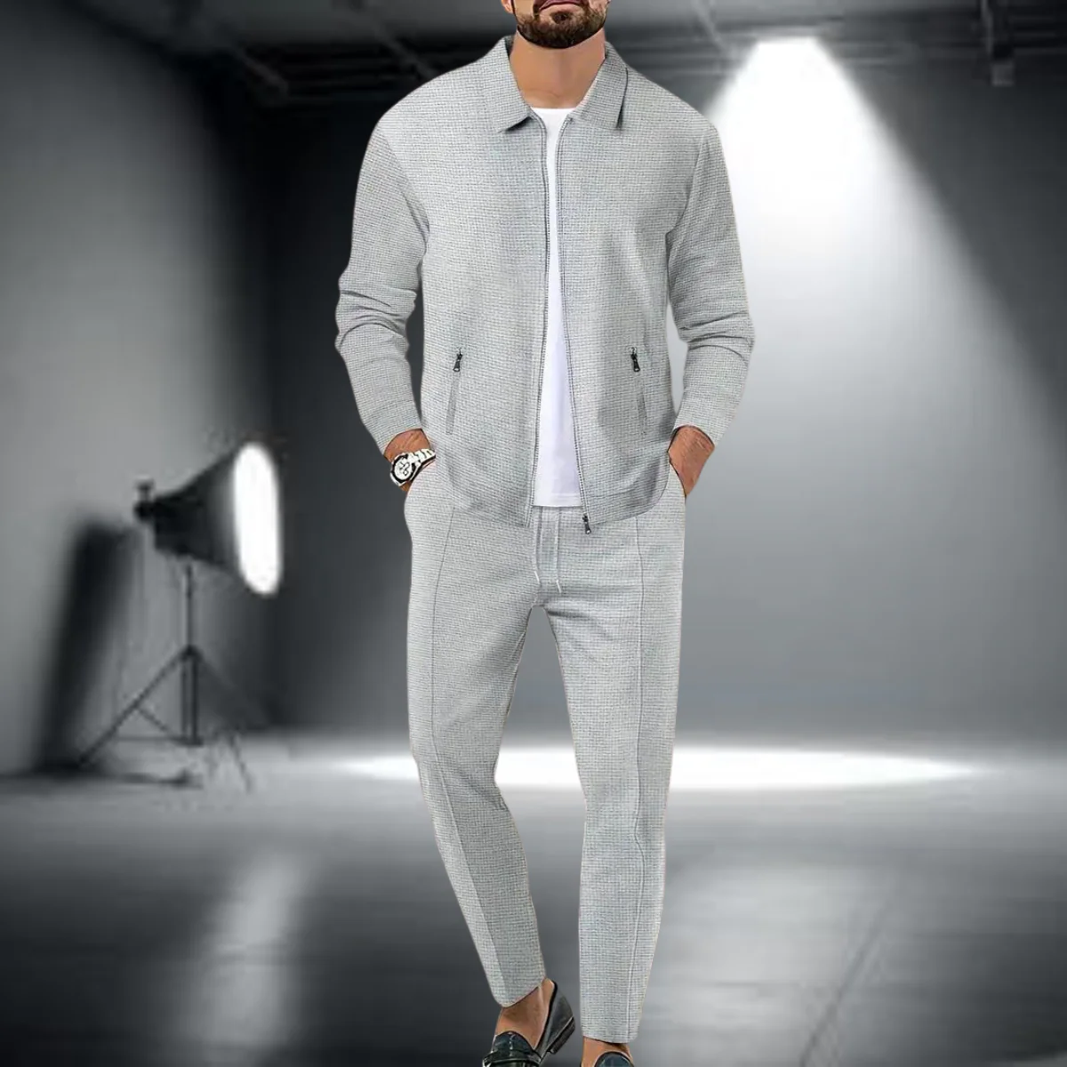 Lukas – Moderner Freizeit-Zweiteiler mit Reißverschlussjacke - Image 2