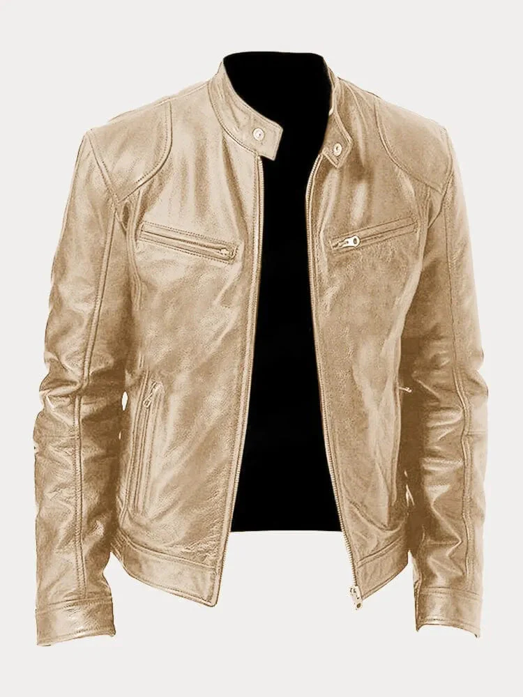 Luke – Markante Herren Lederjacke mit Stehkragen - Image 6