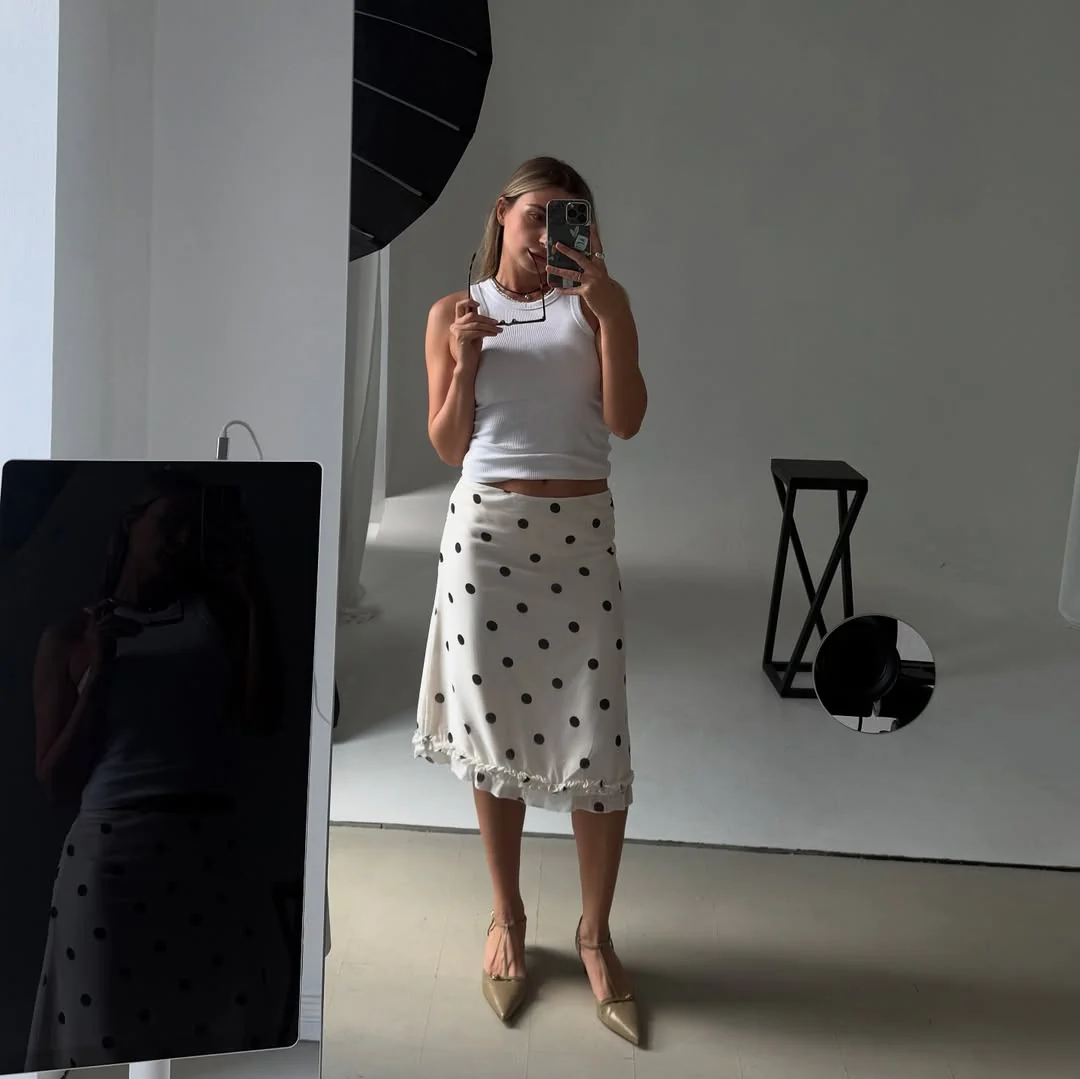 Lulu | Midi Rock Mit Polka Dots - Image 4