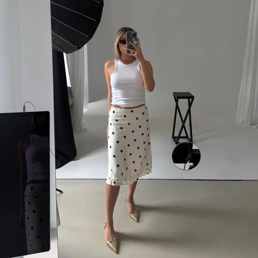 Lulu | Midi Rock Mit Polka Dots - Image 5