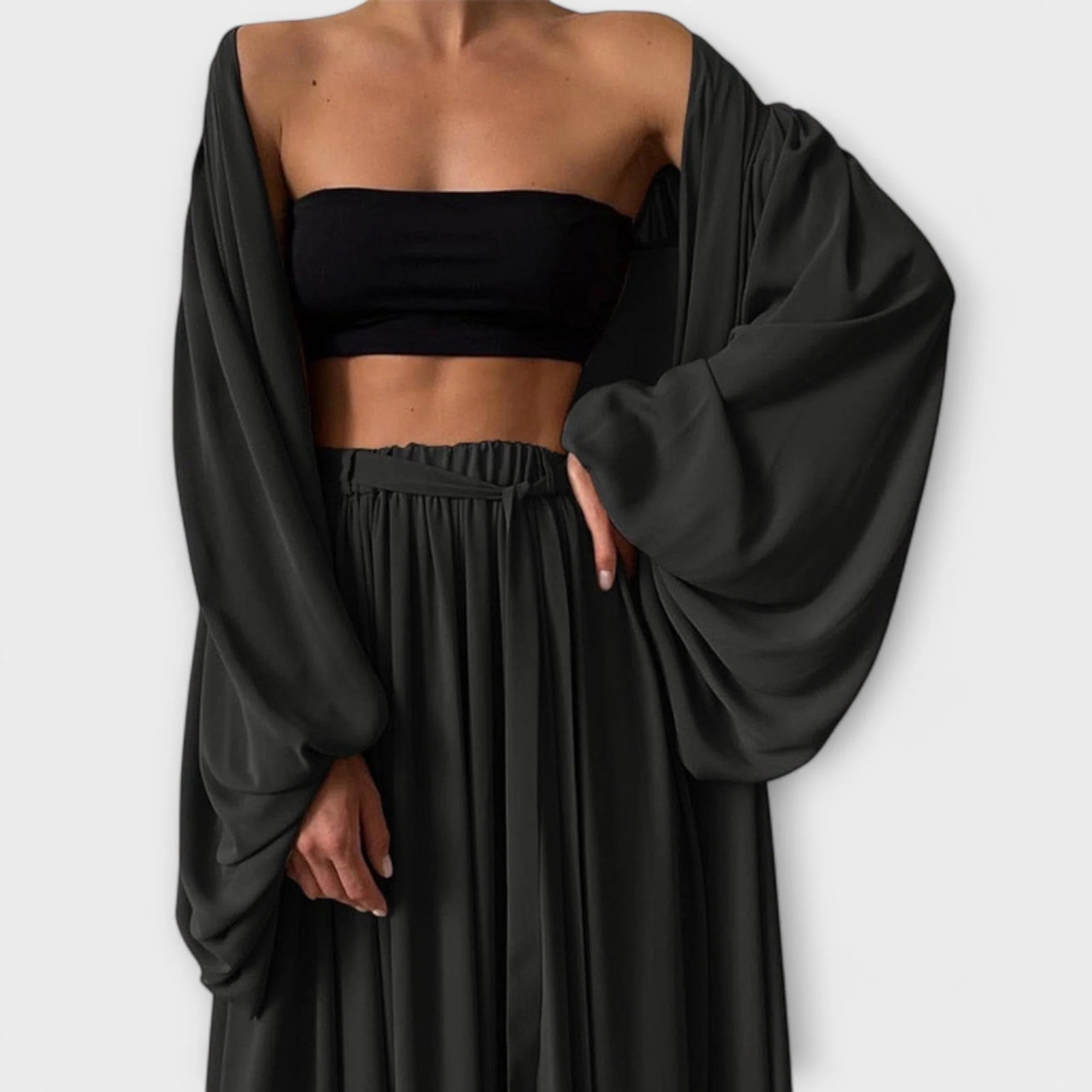 Lumara – Dreiteiliges Loungewear-Set mit Kimono - Image 2