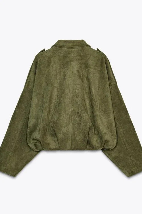 LUMIÈRE | FAUX SUÈDE BOMBERJACKE - Image 6