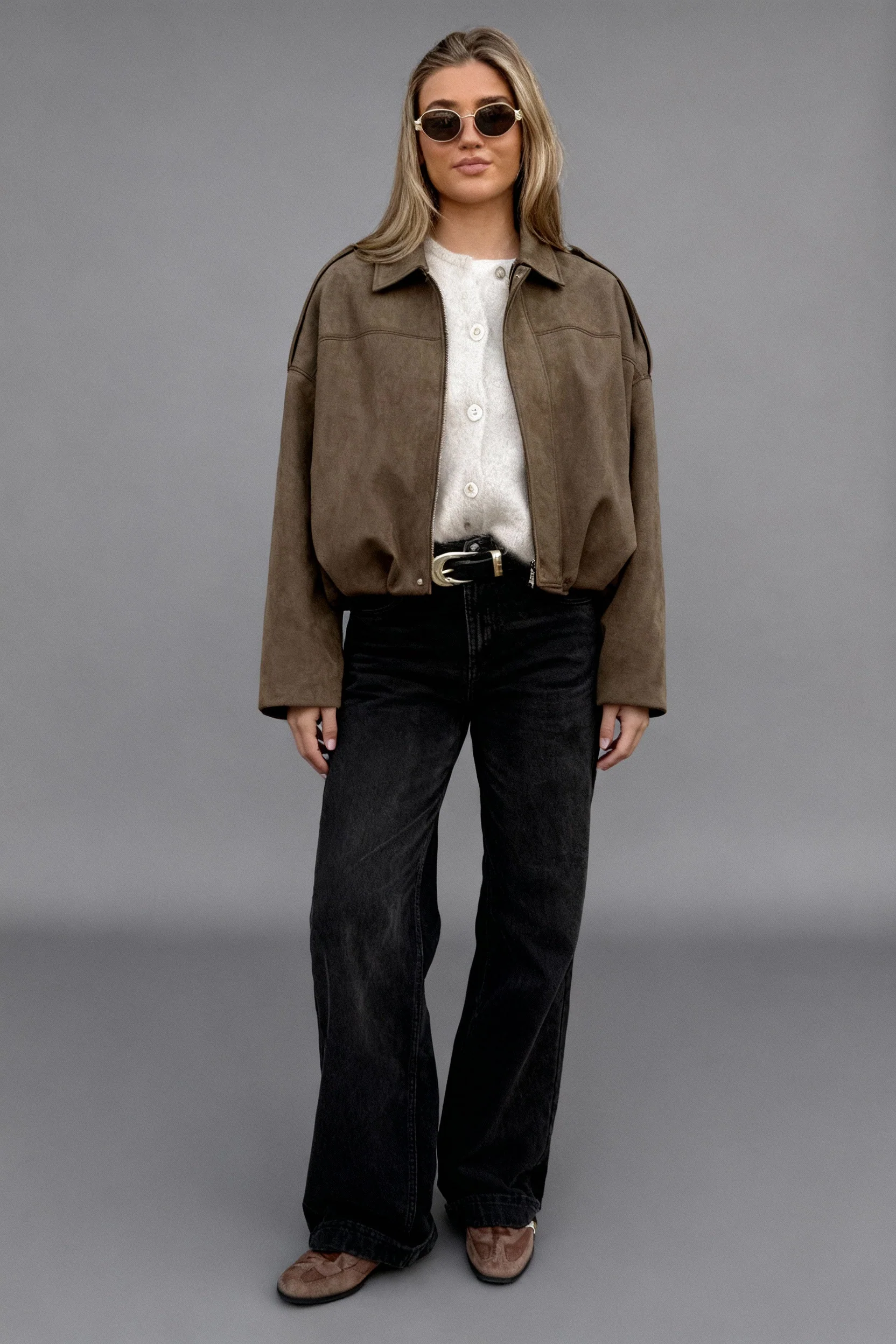 LUMIÈRE | FAUX SUÈDE BOMBERJACKE - Image 7