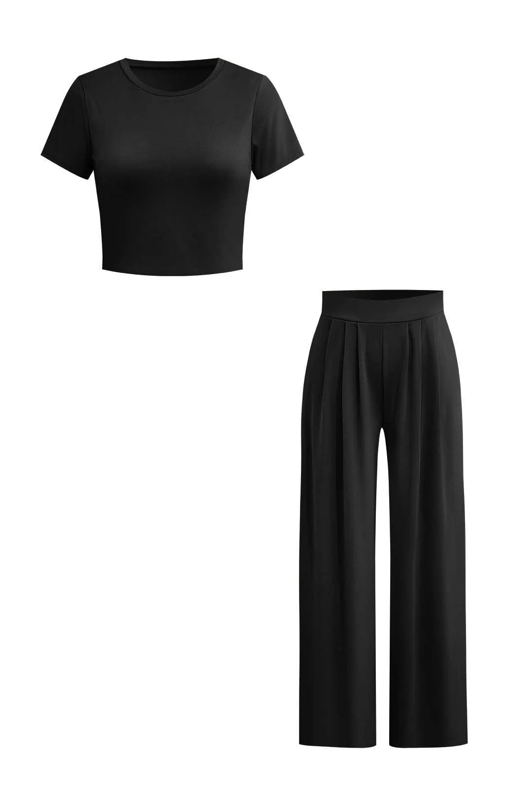 Luna | Elegantes Zweiteiler-Set mit Crop-Top & Palazzo-Hose - Image 36