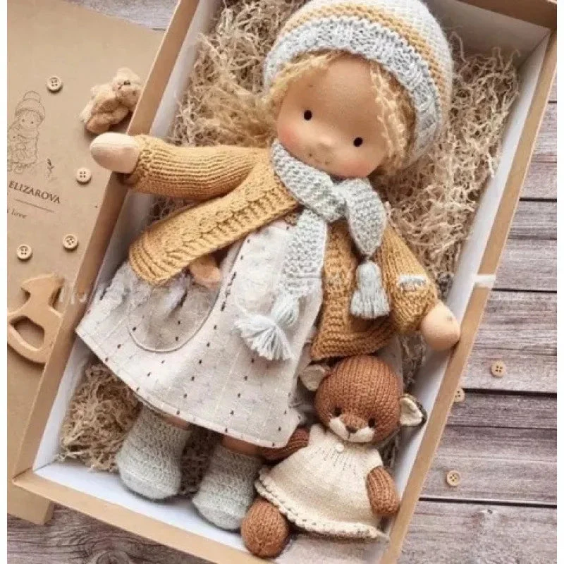 Luna | Handgemachte Waldorf-Plüschpuppe – Weiches Baumwollspielzeug mit Stoffbox | Süß & Gemütlich | Für Kindergeburtstage & tägliches fantasievolles Spielen - Image 18