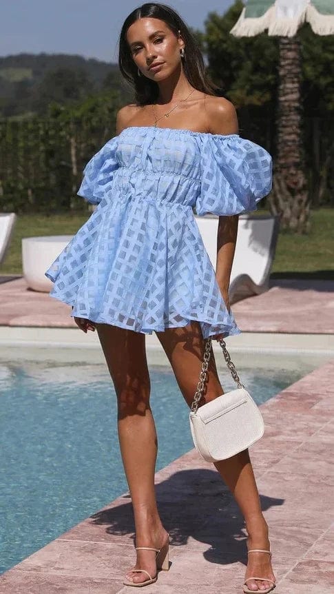 Luna | Off-Shoulder Minikleid – Zarte Eleganz mit romantischem Flair - Image 3