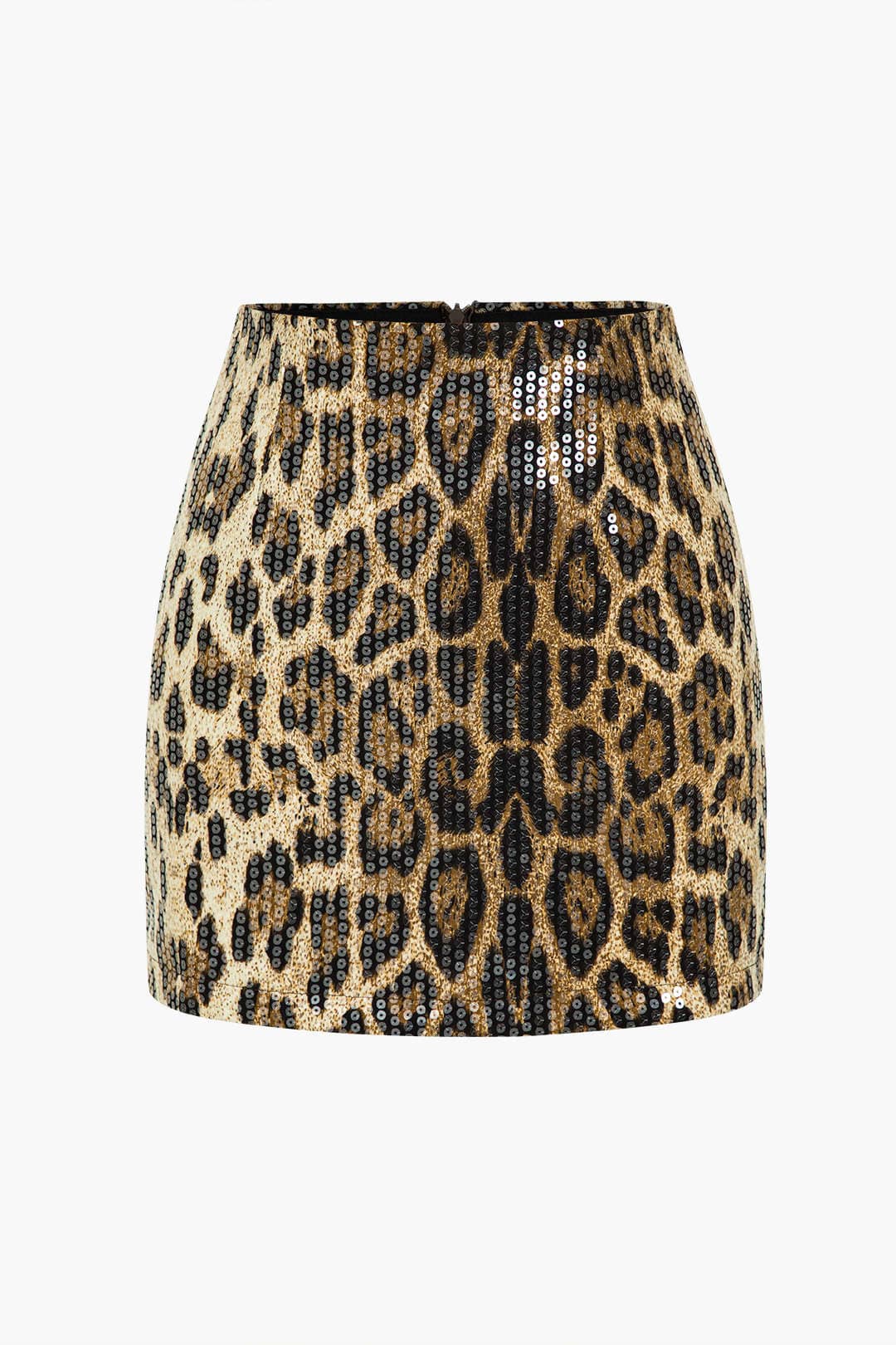 Lunaria | Glamouröser Pailletten Minirock und auffälligem Leopard-Print - Image 3