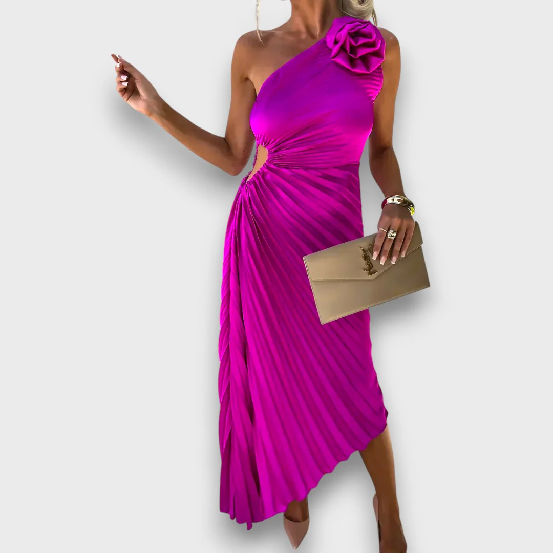 Lunelle – Asymmetrisches Kleid mit Rosendetail - Image 10