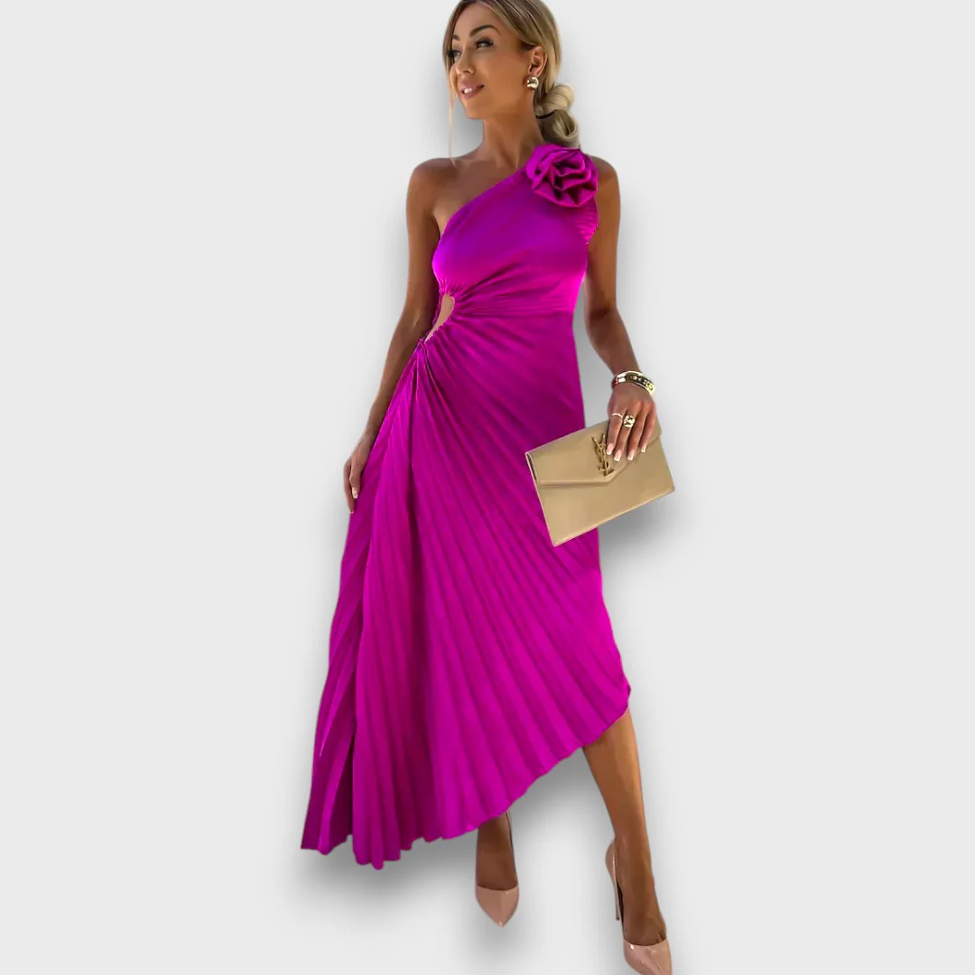 Lunelle – Asymmetrisches Kleid mit Rosendetail - Image 5