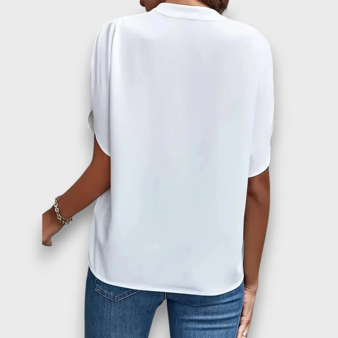 Lunelle – Bluse mit V-Ausschnitt und fließender Form - Image 3