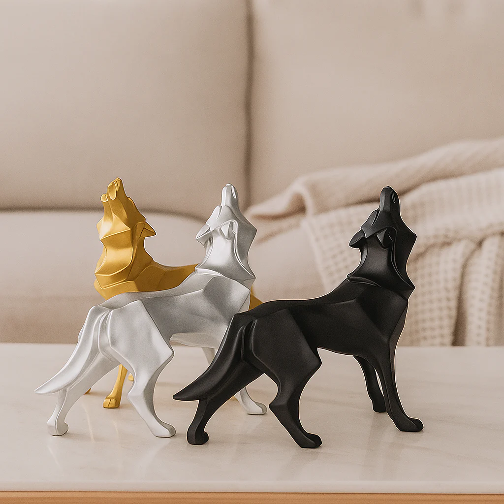 LupoForm – Geometrische Ulvenstatue mit scharfkantigem Design für moderne Räume - Image 2